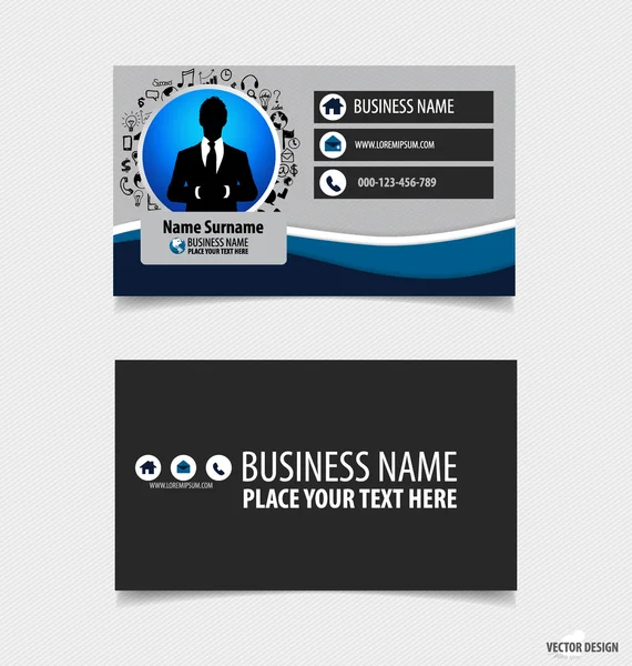 Abstract creative business card template, vector illustration. — Stock Vector