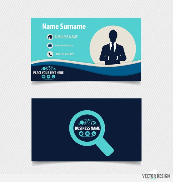 Abstract creative business card template, vector illustration. — Stock Vector