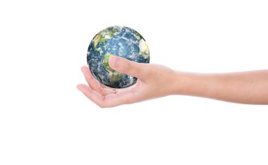 Dünya (Nasa tarafından döşenmiş bu görüntü unsurları ile el)