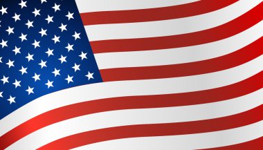 Amerikan bayrağı. vektör çizim.