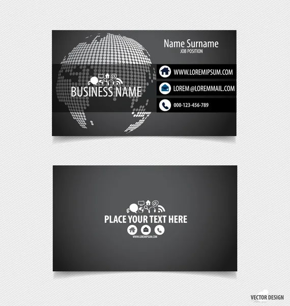 Abstract creative business card template, vector illustration. — Stock Vector