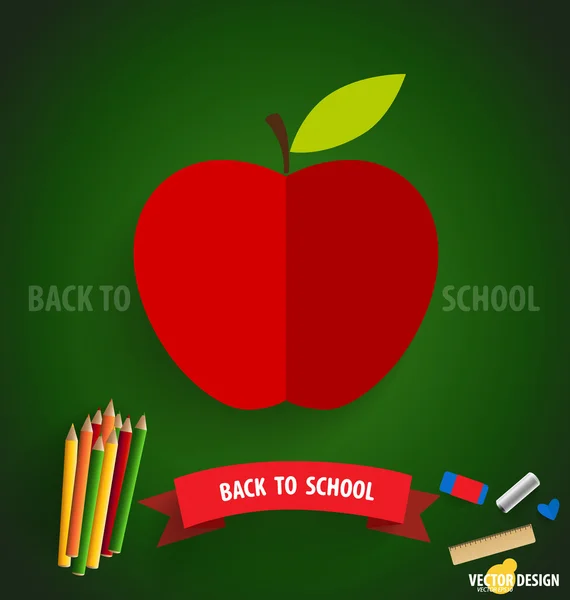 Welkom terug op school, vectorillustratie.. — Stockvector