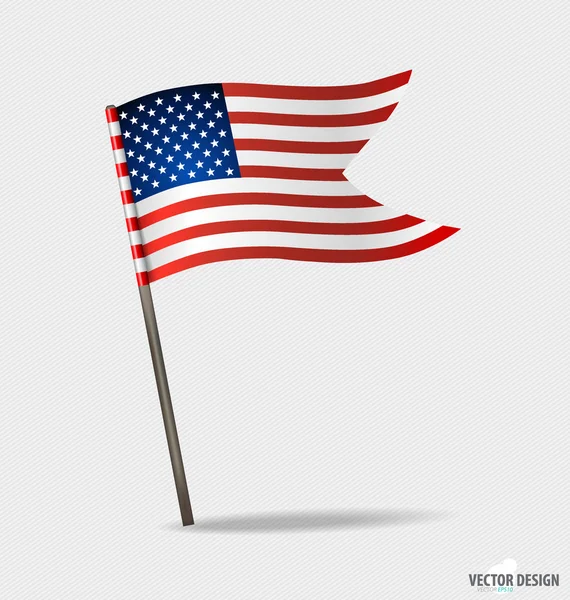 Bandera americana. Ilustración vectorial . — Vector de stock