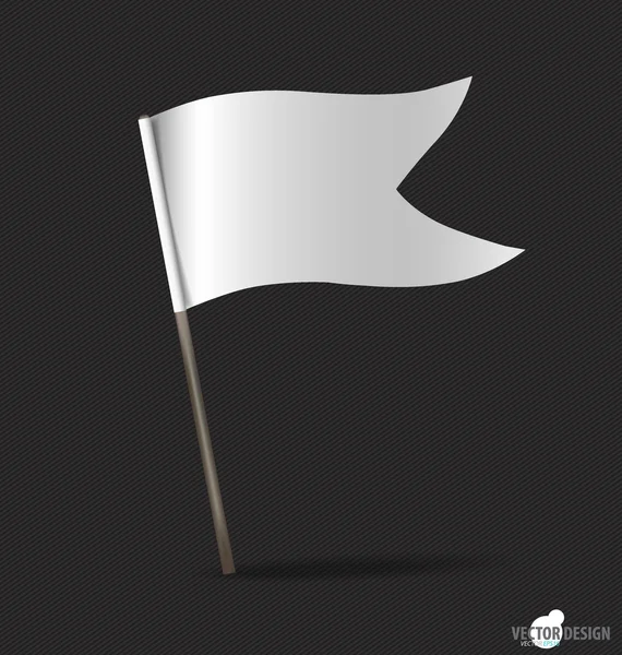 White flag. Vector illustration. — Stock Vector