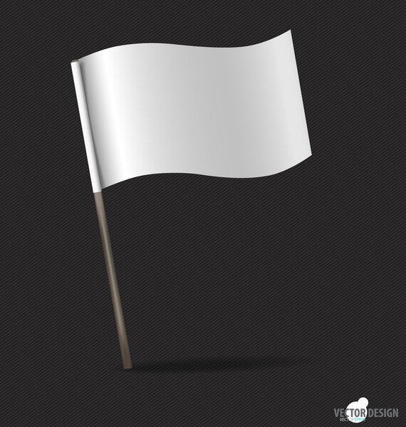 Белый флаг. Векторная иллюстрация
.
