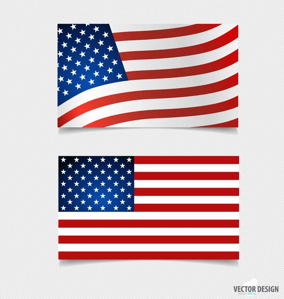 Bandiera americana. Illustrazione vettoriale . — Vettoriale Stock