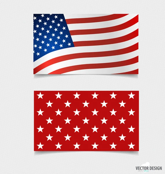 Bandiera americana. Illustrazione vettoriale . — Vettoriale Stock