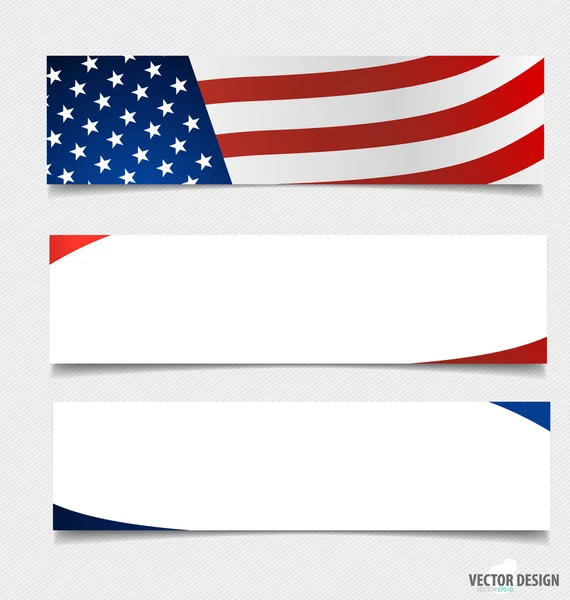 Bandiera americana. Illustrazione vettoriale . — Vettoriale Stock