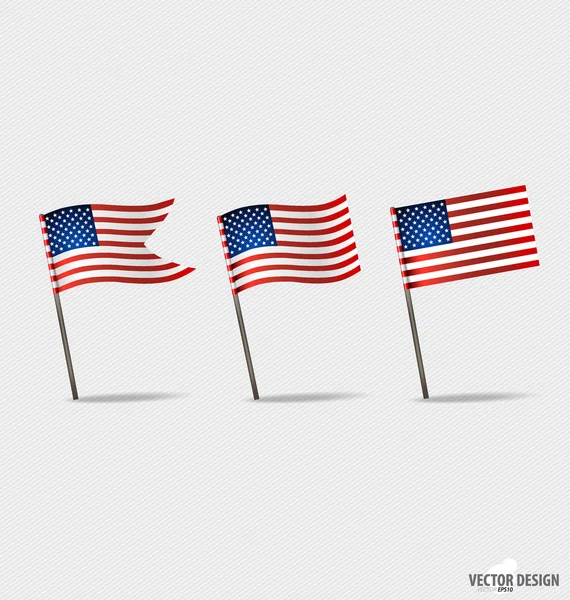Amerikai zászló. vektoros illusztráció. — Stock Vector