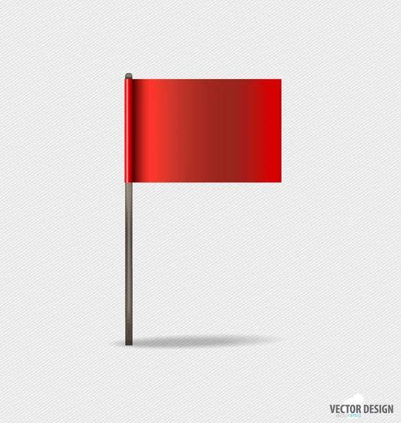 Drapeaux rouges. illustration vectorielle. — Stock vektor