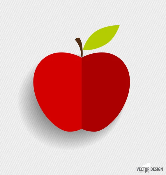 Red apple. Vector illustration — Stock Vector