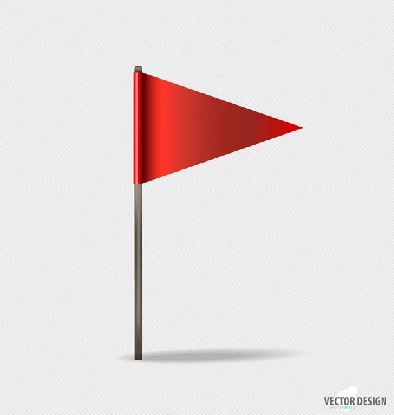 Bandeiras Vermelhas. Ilustração vetorial . — Vetor de Stock