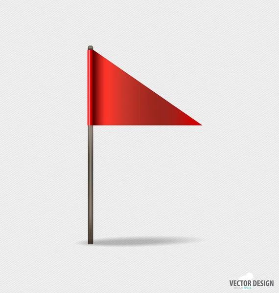 Drapeaux rouges. illustration vectorielle. — Stock vektor