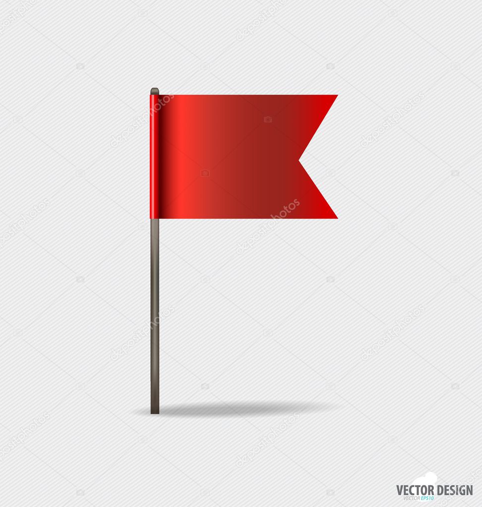 Red Flags. Vector illustration.