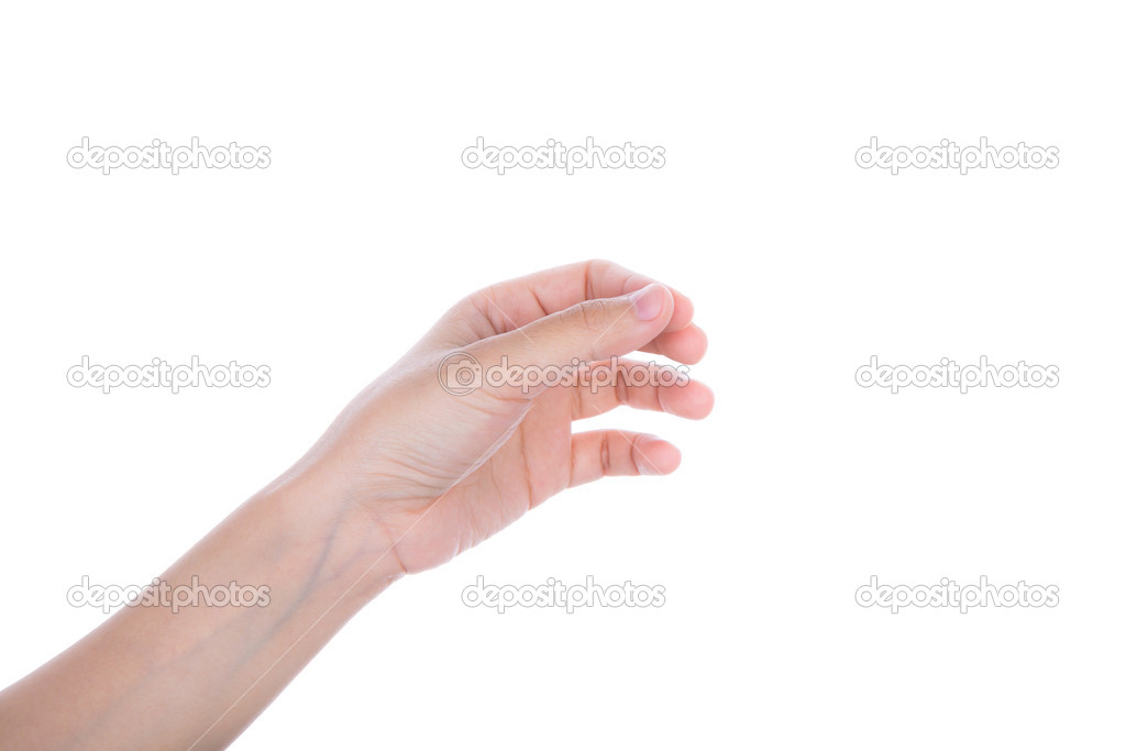 Women hand to hold business card ,credit card,blank paper or oth