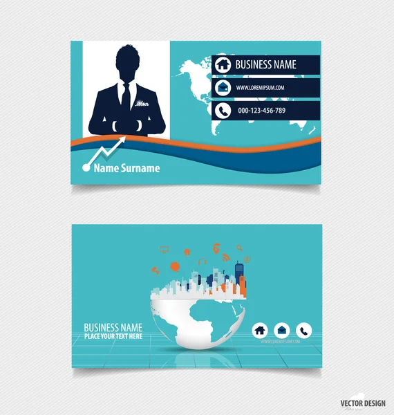 Abstract creative business card template, vector illustration. — Stock Vector