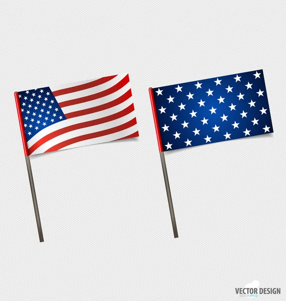 Американский флаг. Векторная иллюстрация . — стоковый вектор