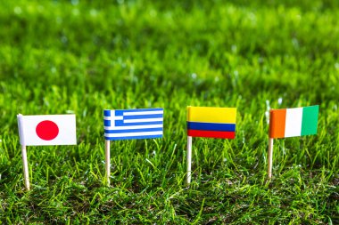 kağıt kesiği bayrakları çim futbol şampiyonasında 2014 tarihinde, grubu