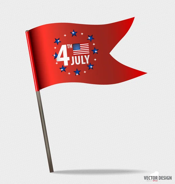 Joyeuse fête de l'indépendance. Drapeau américain, illustration vectorielle — Image vectorielle