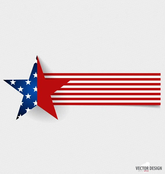 Feliz tarjeta del día de la independencia de los Estados Unidos de América. Americano F — Vector de stock