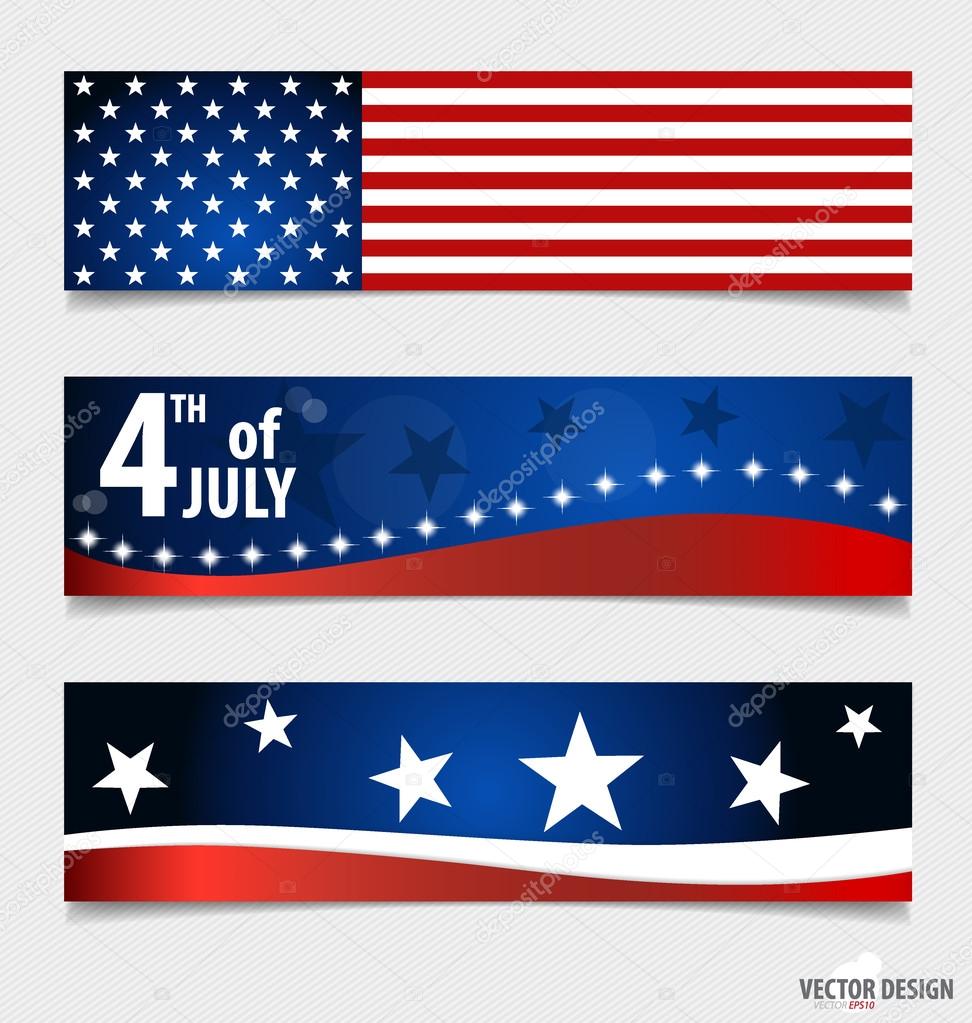 Happy independence day card United States of America. American F