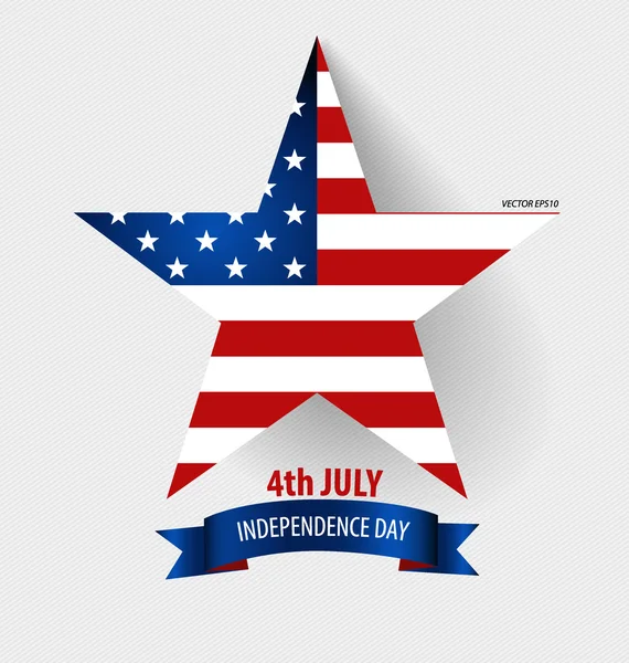 Feliz tarjeta del día de la independencia de los Estados Unidos de América. Americano F — Vector de stock