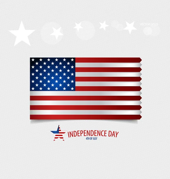 Feliz día de la independencia. Diseño de la bandera americana, ilustración vectorial — Vector de stock