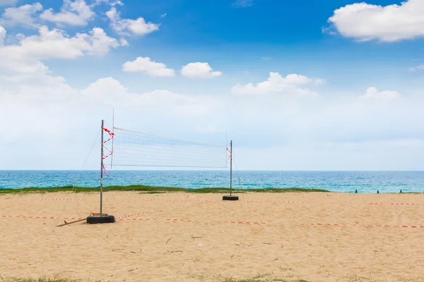 Volleyball net on the beach — Stock Photo, Image