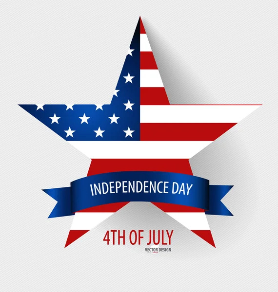 Feliz cartão do dia da independência Estados Unidos da América. Americano F — Vetor de Stock