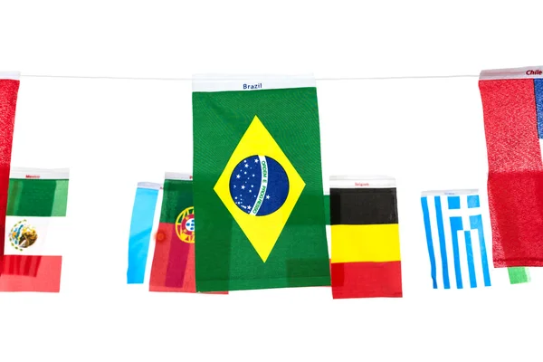 Vlajky pro fotbalový šampionát 2014 — Stock fotografie