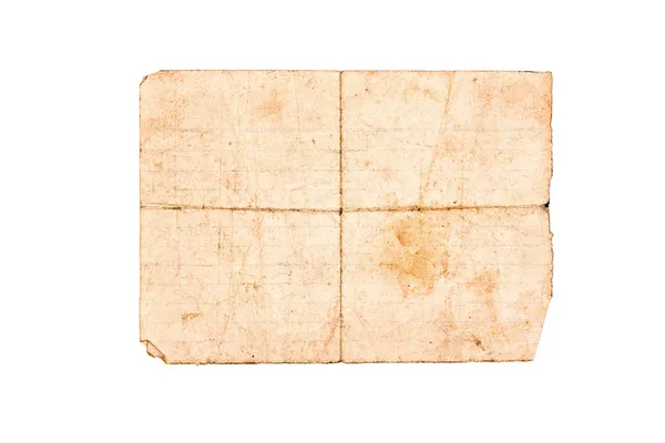 Old paper isolated on a white background — Stock Photo, Image