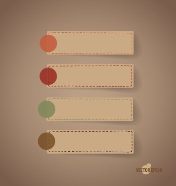 Vintage kağıt tasarımları (not kağıdı). vektör çizim.