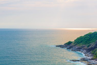 Island günbatımı sırasında