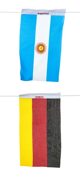 Flags for soccer championship 2014 argentina and germany — Stock Photo, Image