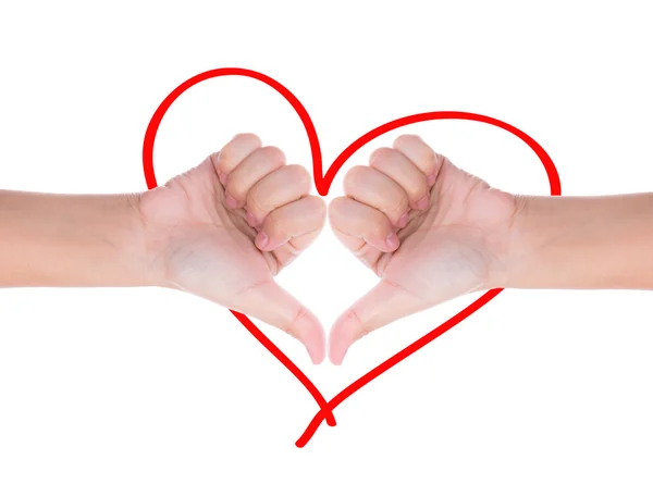 Hand zoals concept voor liefde teken — Stockfoto