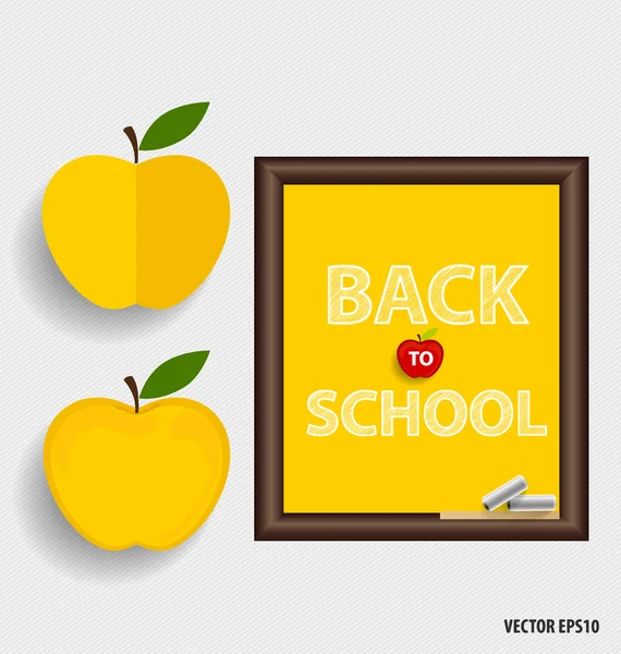 Bienvenido de nuevo a la escuela, ilustración vectorial. — Vector de stock