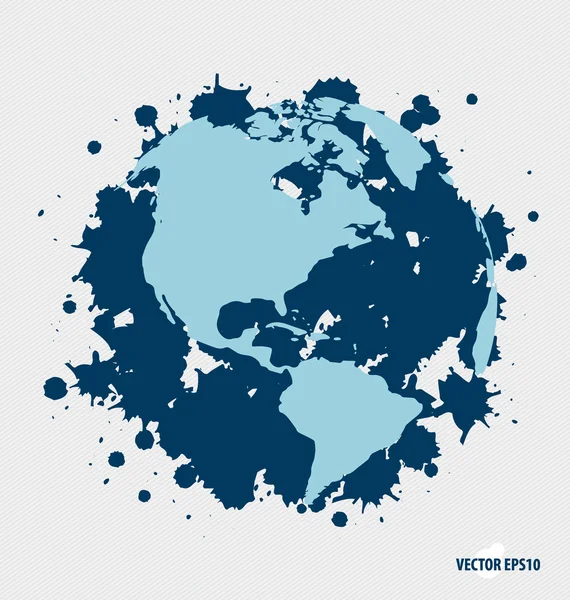 Globe bleu moderne. Illustration vectorielle . — Image vectorielle