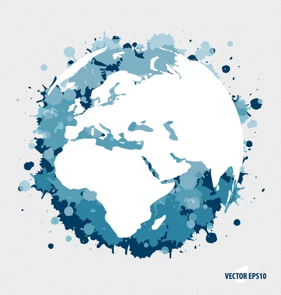 Nowoczesne Globus niebieski. Ilustracja wektorowa. — Wektor stockowy