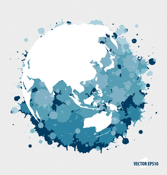 Modern  blue globe. Vector Illustration. — Stock Vector