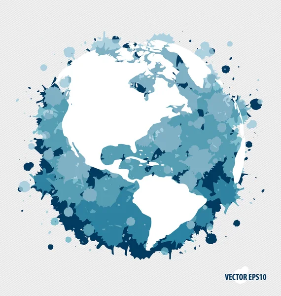 Modern  blue globe. Vector Illustration. — Stock Vector