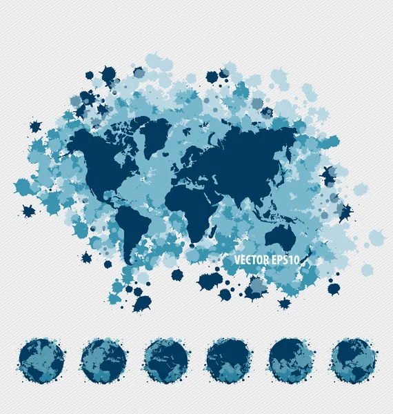 Dünya Haritası ve modern dünya topluluğu. vektör çizim. — Stockvector
