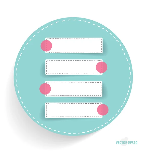 Cute note papers, ready for your message. Vector illustration. — Stock Vector