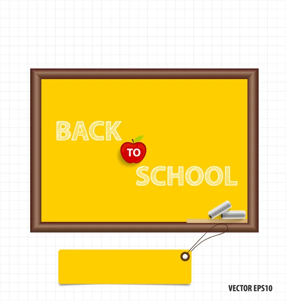 Bem-vindo de volta à escola, ilustração vetorial. — Vetor de Stock