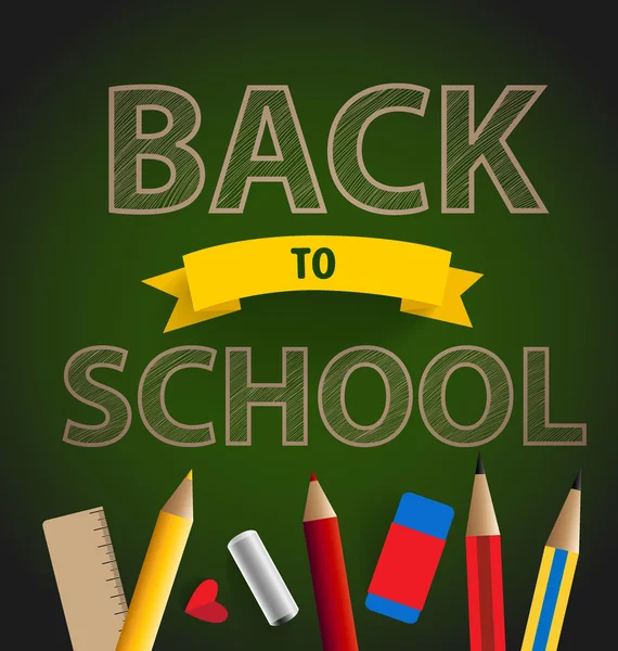 Welcome back to school, vector illustration. — Stock Vector