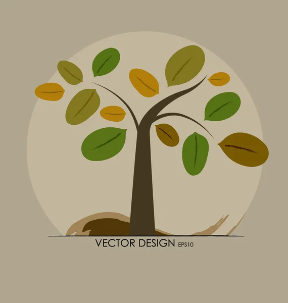 Albero astratto. illustrazione vettoriale. — Vettoriale Stock