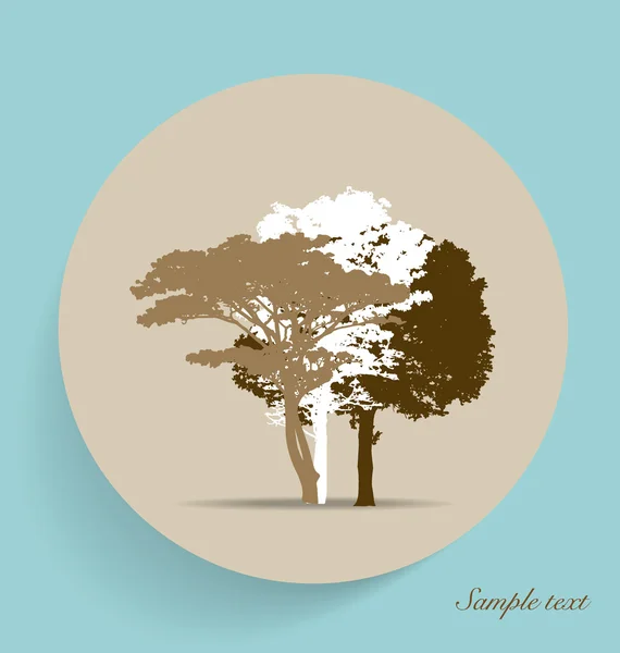 Tree silhouettes. Vector illustration. — Stock Vector