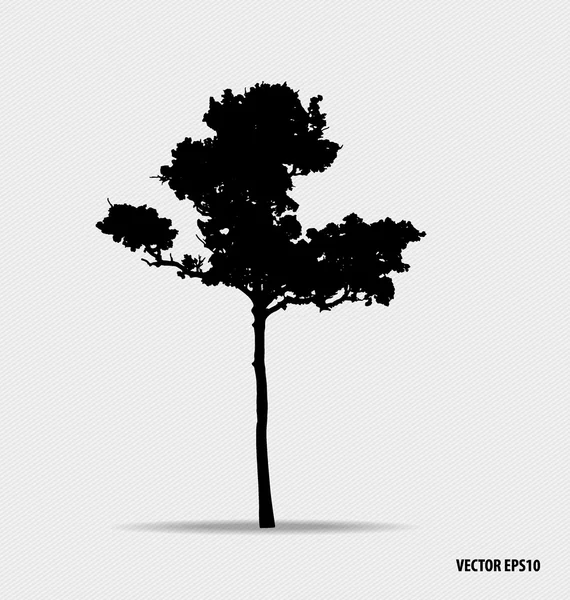 Tree silhouette. Vector illustration. — Stock Vector