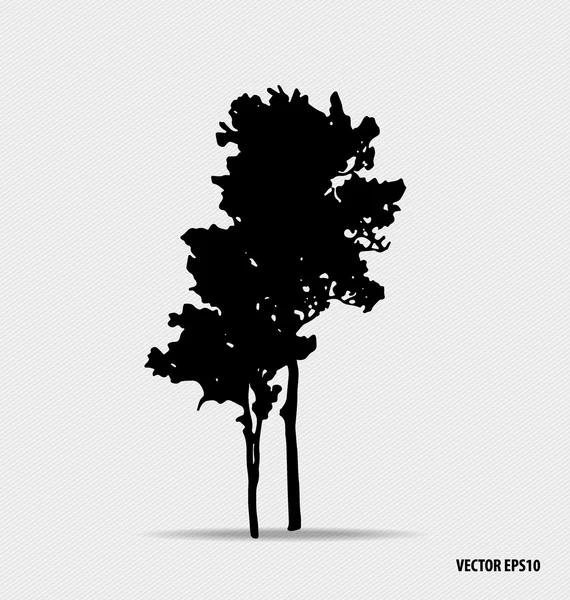 Tree silhouette. Vector illustration. — Stock Vector