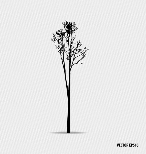 Tree silhouette. Vector illustration. — Stock Vector