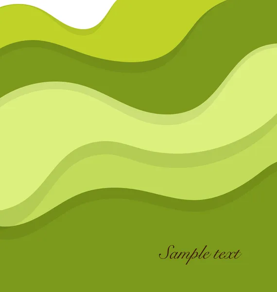 Abstract vector achtergrond met groene lagen. vector illustratio — Stockvector